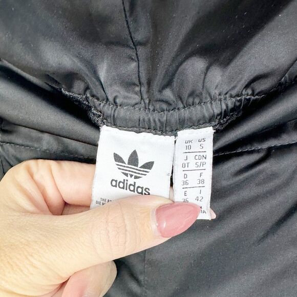 ADIDAS ORIGINALS | 7/8 Length Wide Leg Satin Look Track Pants Women’s Size Small - Picture 11 of 15